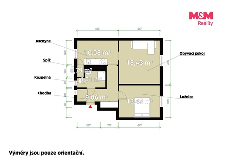 Pronájem bytu 2+1, 68 m² - 14