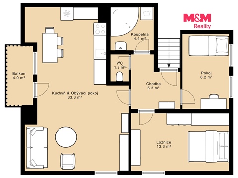 Prodej bytu 3kk, 65 m² - 12