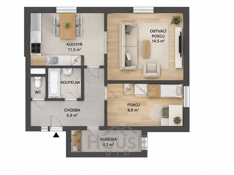 Prodej bytu 2+1, 52 m² 6
