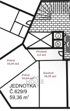 Prodej bytu 2+1, 59 m² - 2