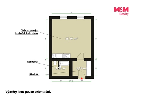 Pronájem bytu 1kk, 30 m² 6