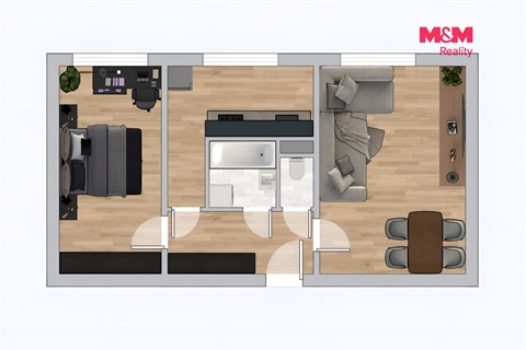 Prodej bytu 2+1, 51 m² - 0