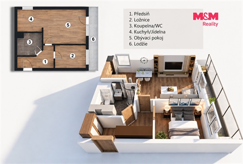 Prodej bytu 2kk, 46 m² - 12