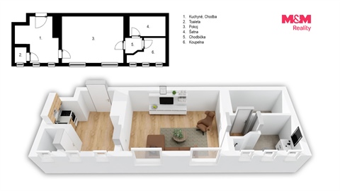 Prodej bytu 1kk, 31 m² 6