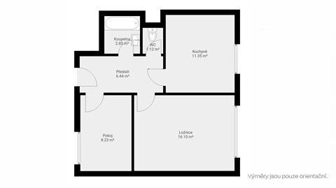 Prodej bytu 2+1, 45 m² - 0