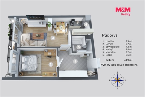 Prodej bytu 2kk, 40 m² 14