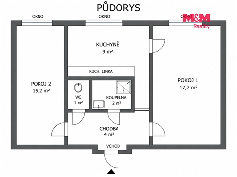 Prodej bytu 2+1, 49 m² 6