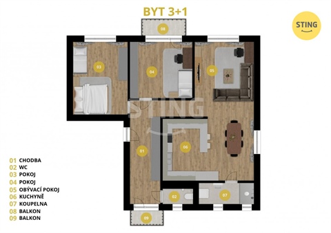 Prodej bytu 3+1, 95 m² 10