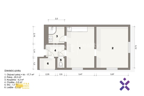 Prodej bytu 2kk, 50 m² - 0