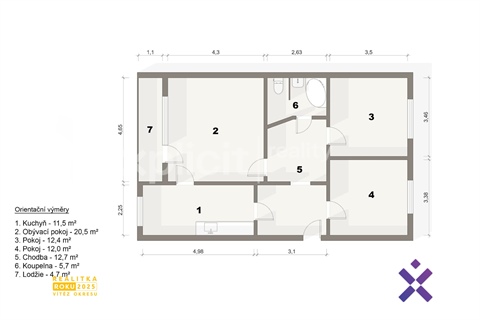 Prodej bytu 3+1, 75 m² 2