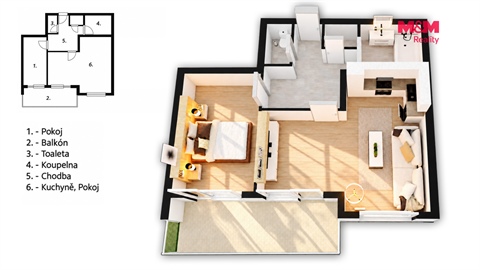 Prodej bytu 2kk, 64 m² - 6
