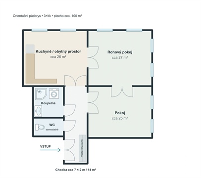 Pronájem bytu 3kk, 100 m² 20