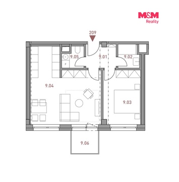 Pronájem bytu 2kk, 52 m² - 10