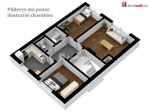 Pronájem bytu 3+1, 60 m² 2