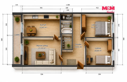 Prodej bytu 3+1, 71 m² - 16