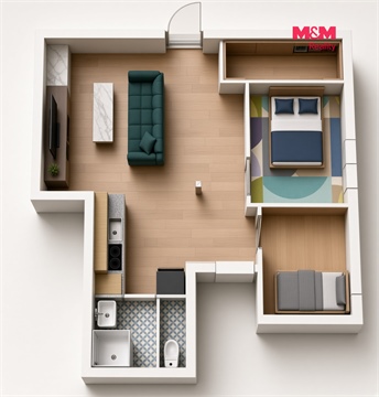 Pronájem bytu 3kk, 65 m² 2