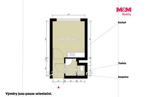 Prodej bytu 1kk, 20 m² 2