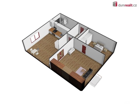 Pronájem bytu 2+1, 50 m² - 6
