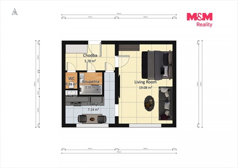 Pronájem bytu 1+1, 38 m² 4