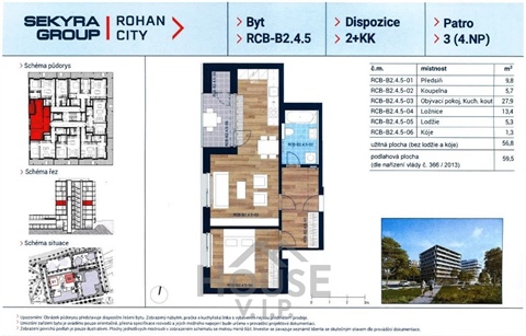 Pronájem bytu 2kk, 59 m² 22