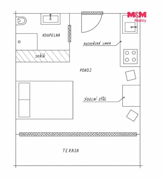 Prodej bytu 1kk, 32 m² 20