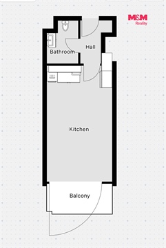 Pronájem bytu 1kk, 34 m² - 10