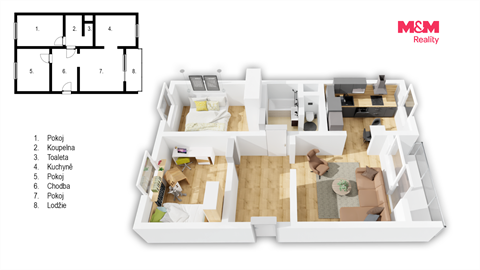 Prodej bytu 3+1, 66 m² - 0