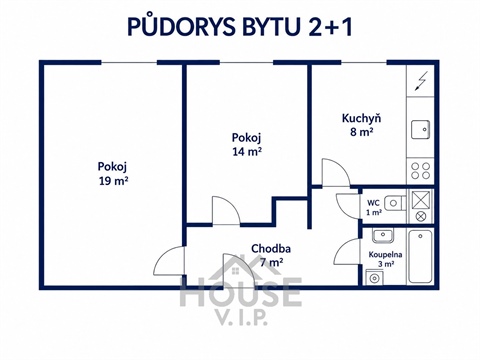 Prodej bytu 2+1, 52 m² 6