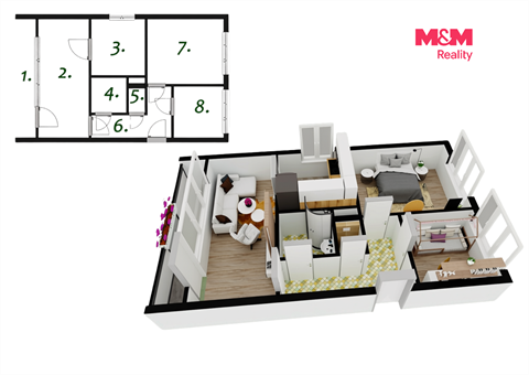 Pronájem bytu 3+1, 74 m² - 12