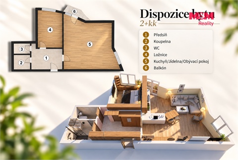 Prodej bytu 2kk, 58 m² - 0