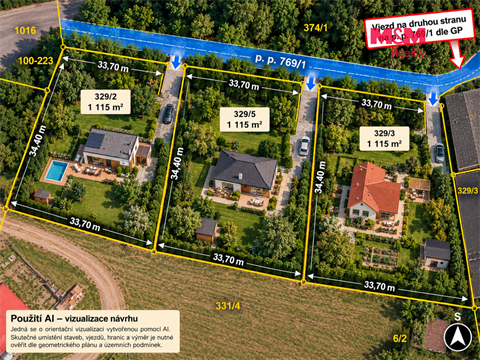 Prodej stavebního pozemku, 1 115 m² - 2