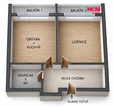 Prodej bytu 2kk, 44 m² 12