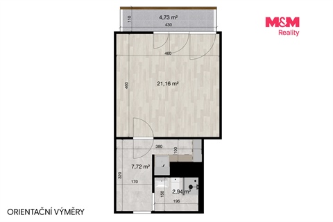 Pronájem bytu 1kk, 32 m² - 8
