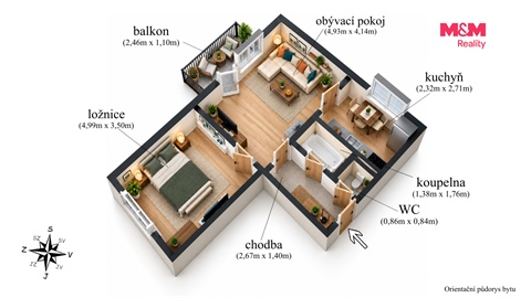 Prodej bytu 2+1, 50 m² 12