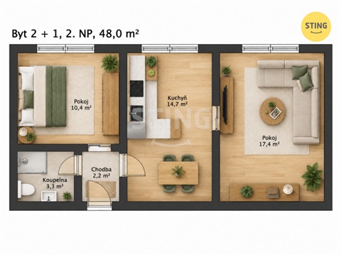 Prodej bytu 2+1, 47 m² 16