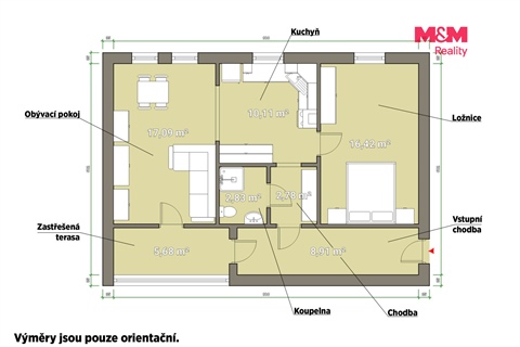 Pronájem bytu 2kk, 63 m² - 4