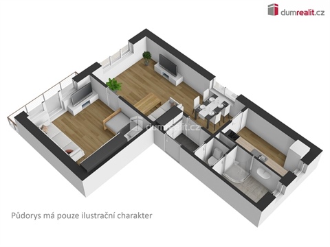 Pronájem bytu 2+1, 50 m² - 2