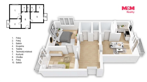 Prodej bytu 3kk, 78 m² - 0