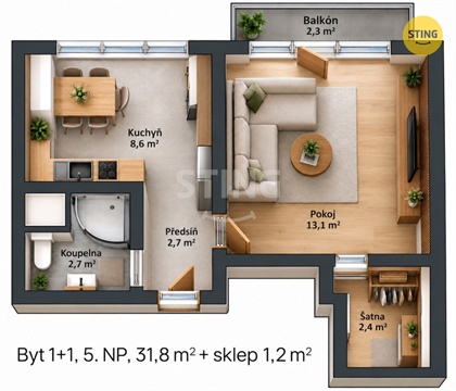 Prodej bytu 1+1, 29 m² 16