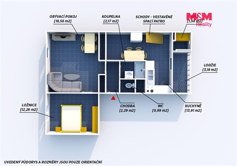 Pronájem bytu 2+1, 76 m² - 2