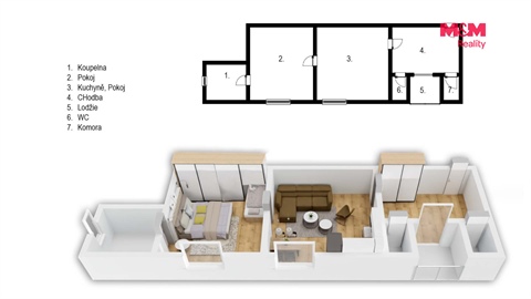 Prodej bytu 2kk, 59 m² 6