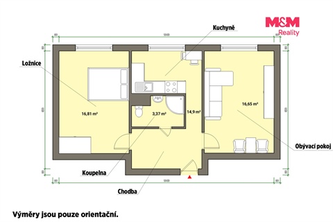 Pronájem bytu 2+1, 53 m² 6