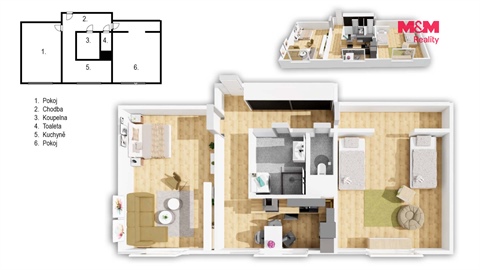 Prodej bytu 2+1, 53 m² - 14