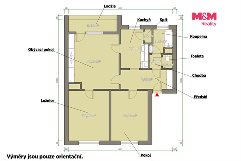 Pronájem bytu 3+1, 74 m² 14