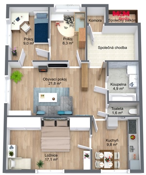 Prodej bytu 4+1, 74 m² 10