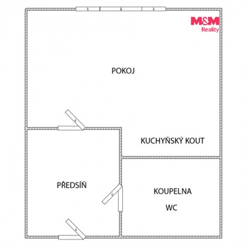 Pronájem bytu 1kk, 19 m² 2