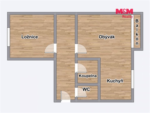 Prodej bytu 2+1, 54 m² - 4