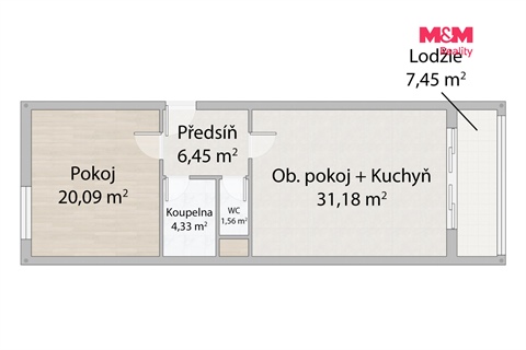 Prodej bytu 2kk, 65 m² 16