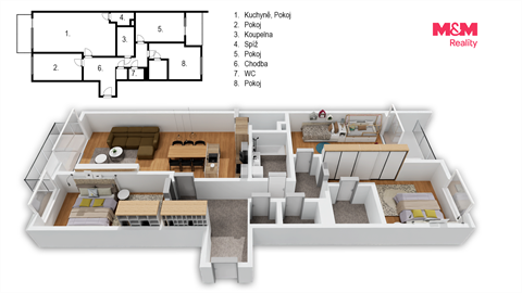 Prodej bytu 4kk, 120 m² - 4
