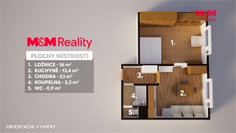 Prodej bytu 1+1, 36 m² - 10